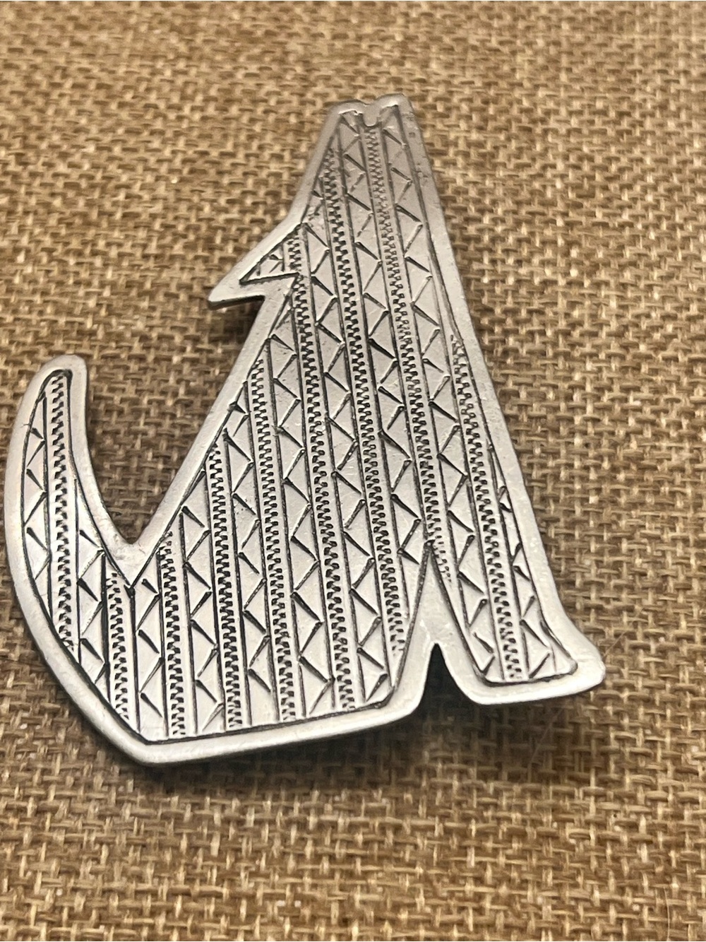 Vintage Silver Wolf Brooch - beautiful design